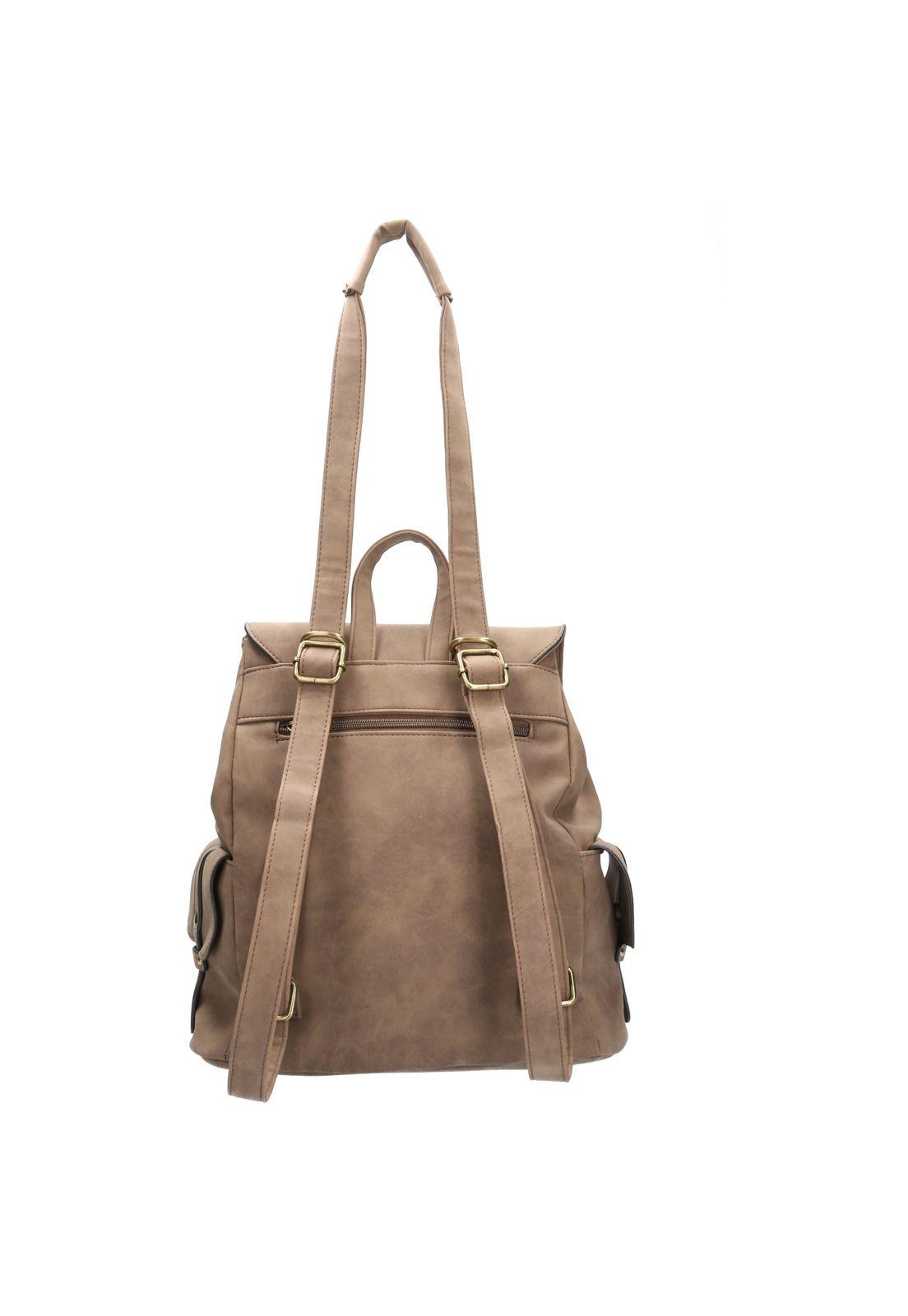 Mochila Convertible Mujer Rex Bacgbag Café-3