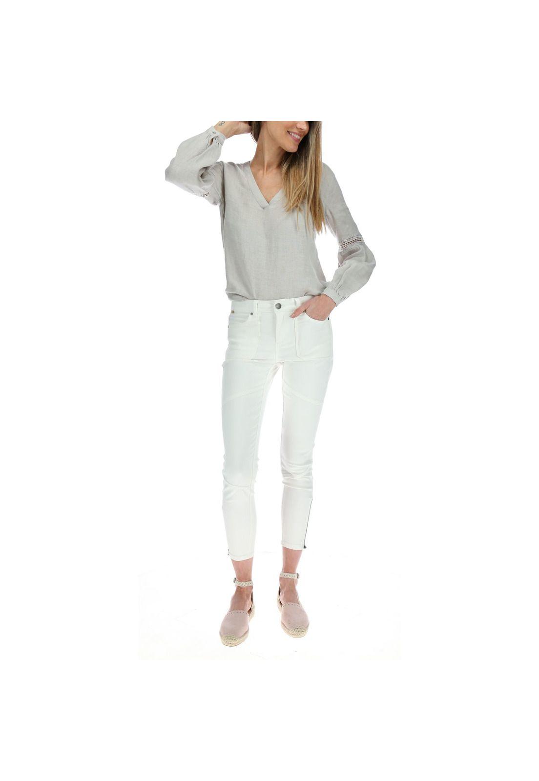 Pantalón Pitillo Mujer Tessa Crudo-4