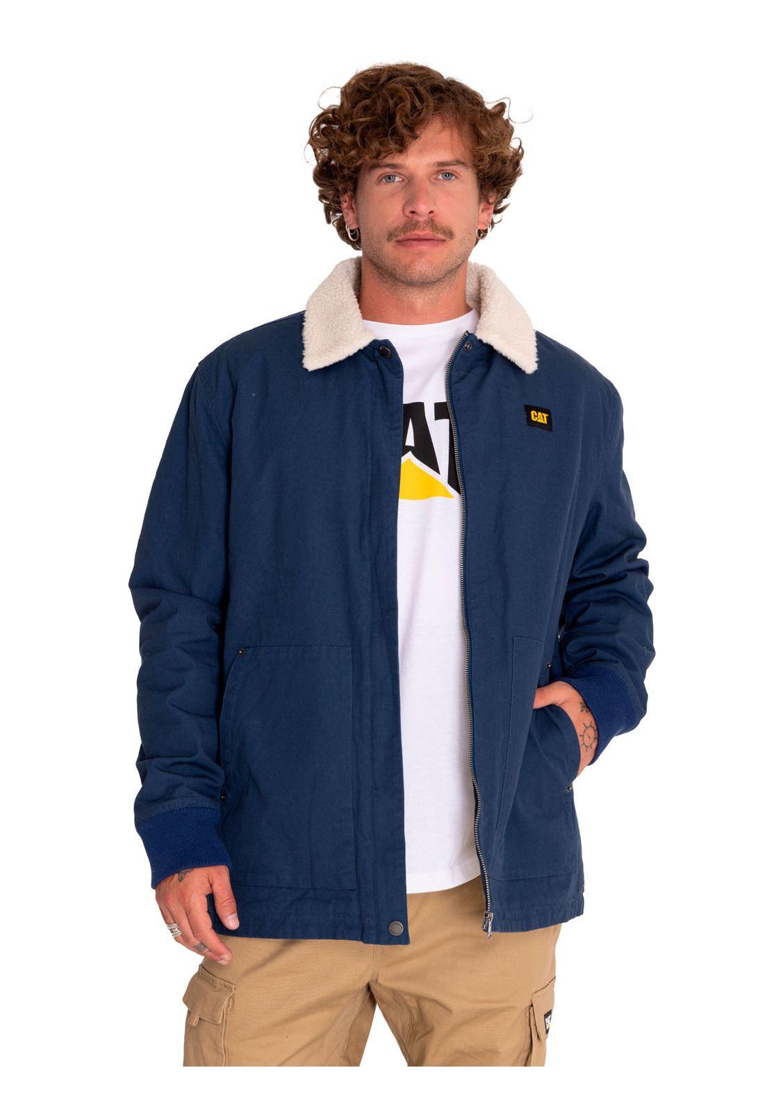 Chaqueta Hombre Sherpa Lined Chore Azul-0