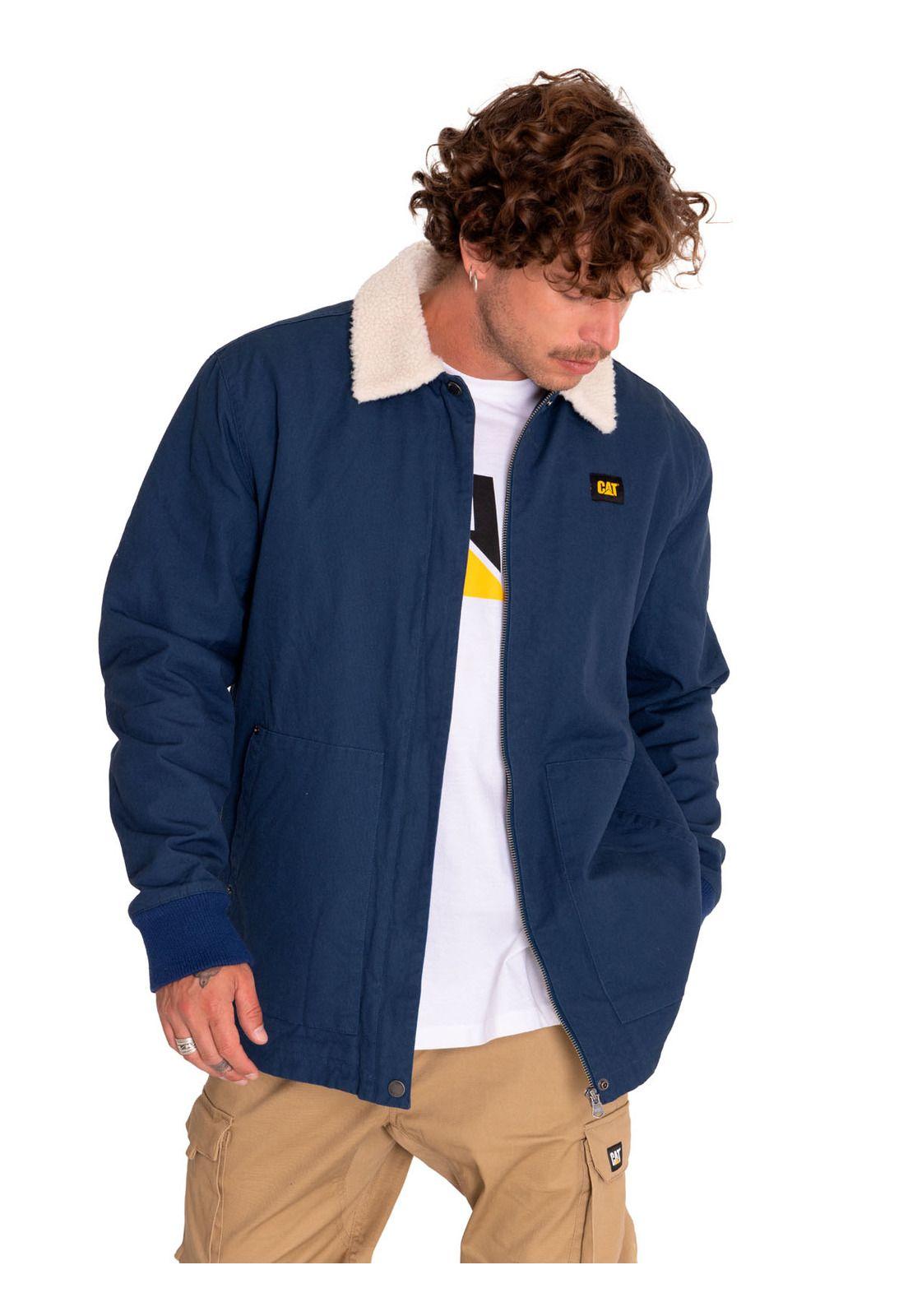 Chaqueta Hombre Sherpa Lined Chore Azul-1