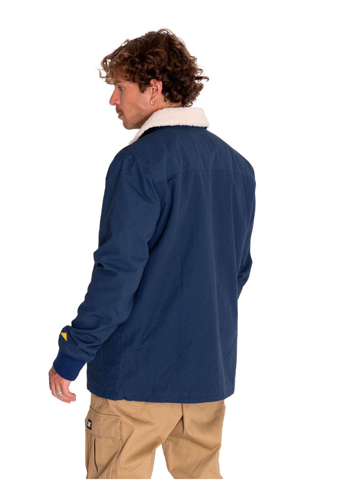 Chaqueta Hombre Sherpa Lined Chore Azul-3