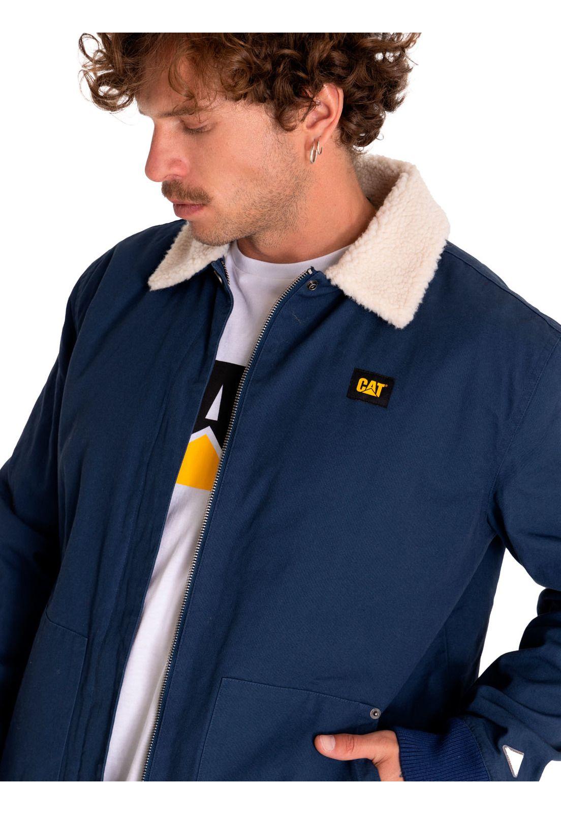 Chaqueta Hombre Sherpa Lined Chore Azul-4