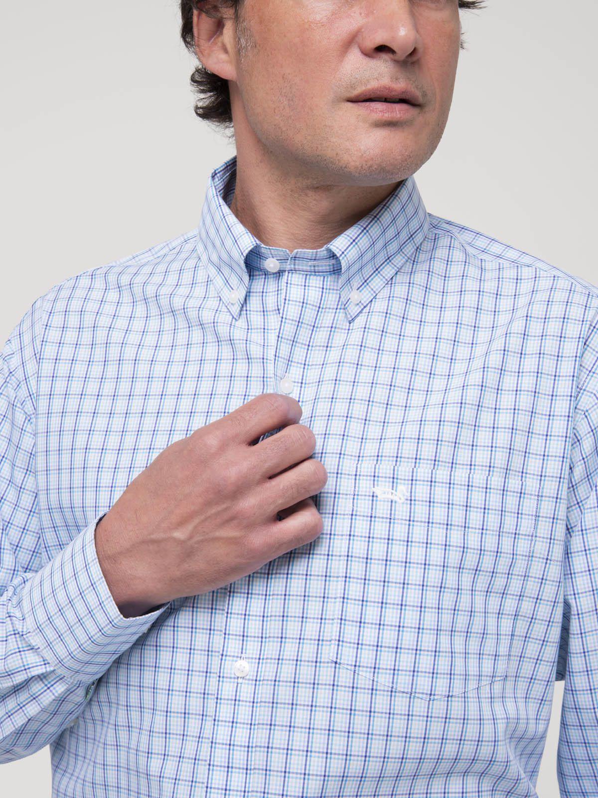 Camisa Hombre Cuello Button-Down Wf Celeste-9