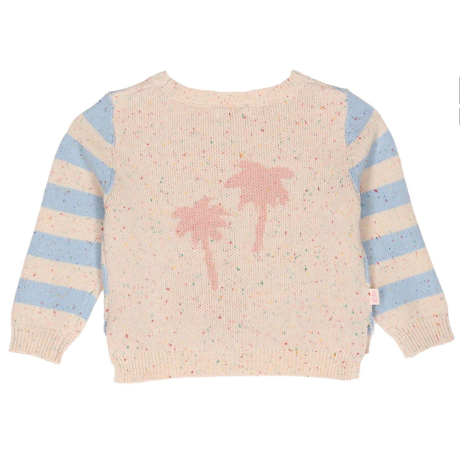 Sweater Niña Palms Celeste-1