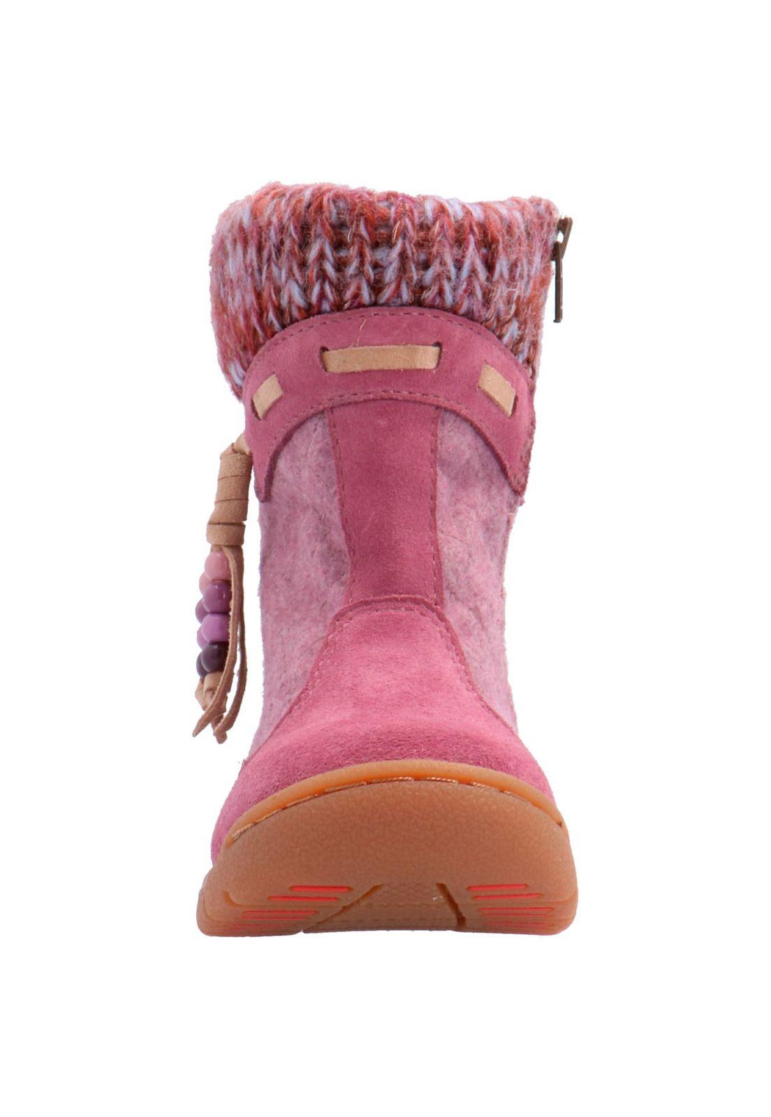 Bota Cuero Niña Belle Rosa-2