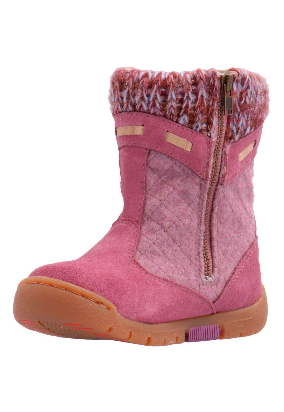 Bota Cuero Niña Belle Rosa-3