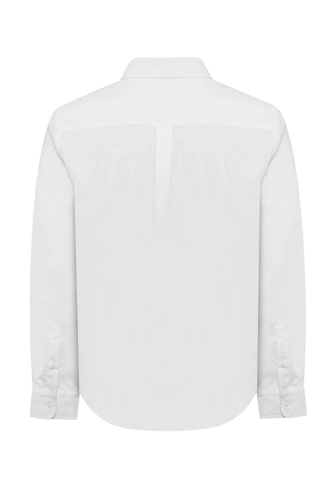 Camisa Cuello Italiano Hombre Easysolid Blanco-3