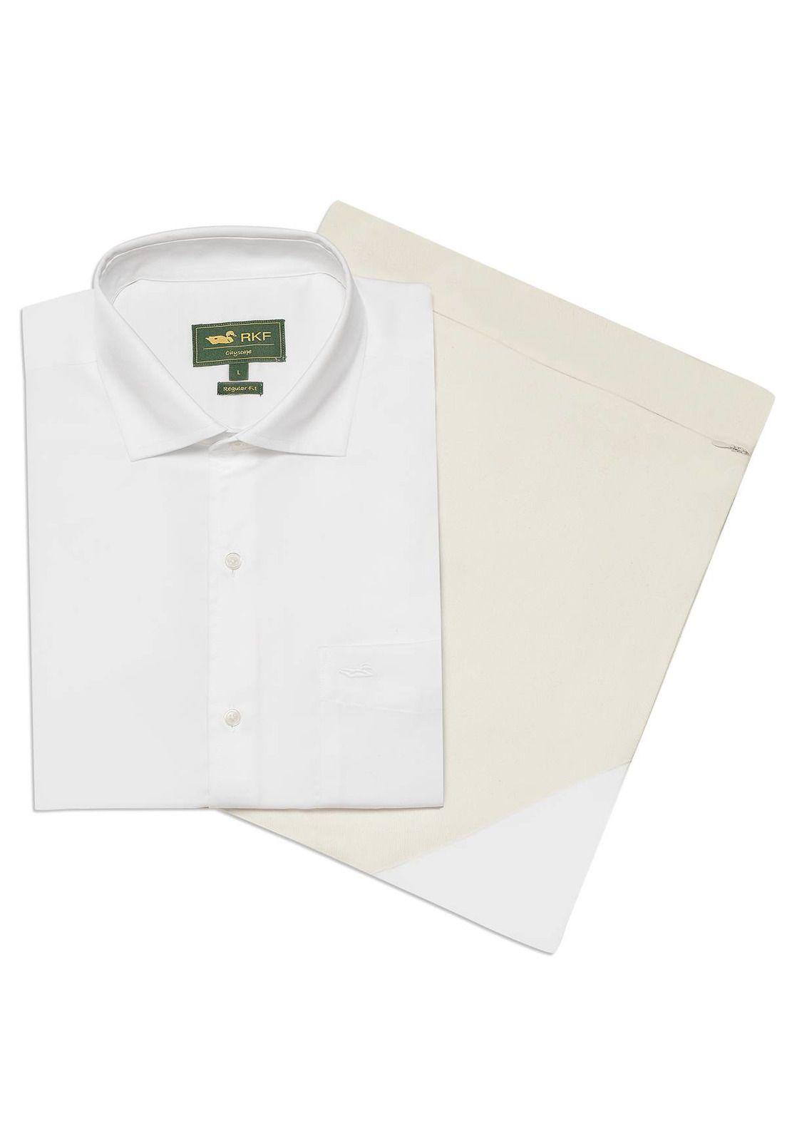 Camisa Cuello Italiano Hombre Easysolid Blanco-5