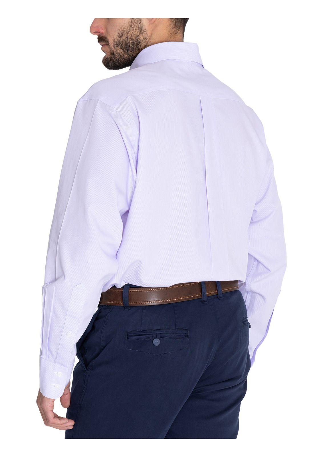 Camisa Libre de Arrugas Lila WF Hombre -7
