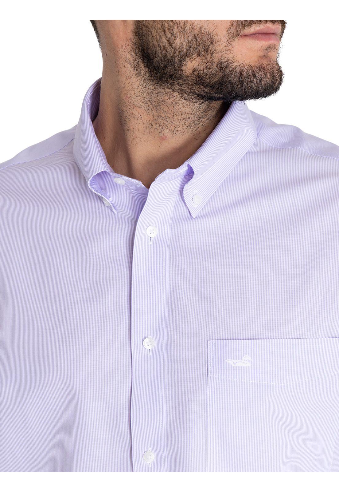 Camisa Libre de Arrugas Lila WF Hombre -8