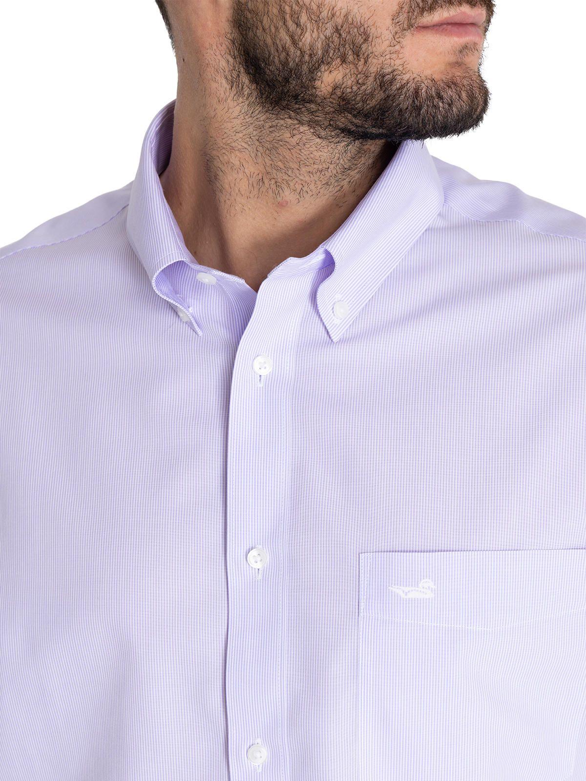 Camisa Libre de Arrugas Lila WF Hombre -8