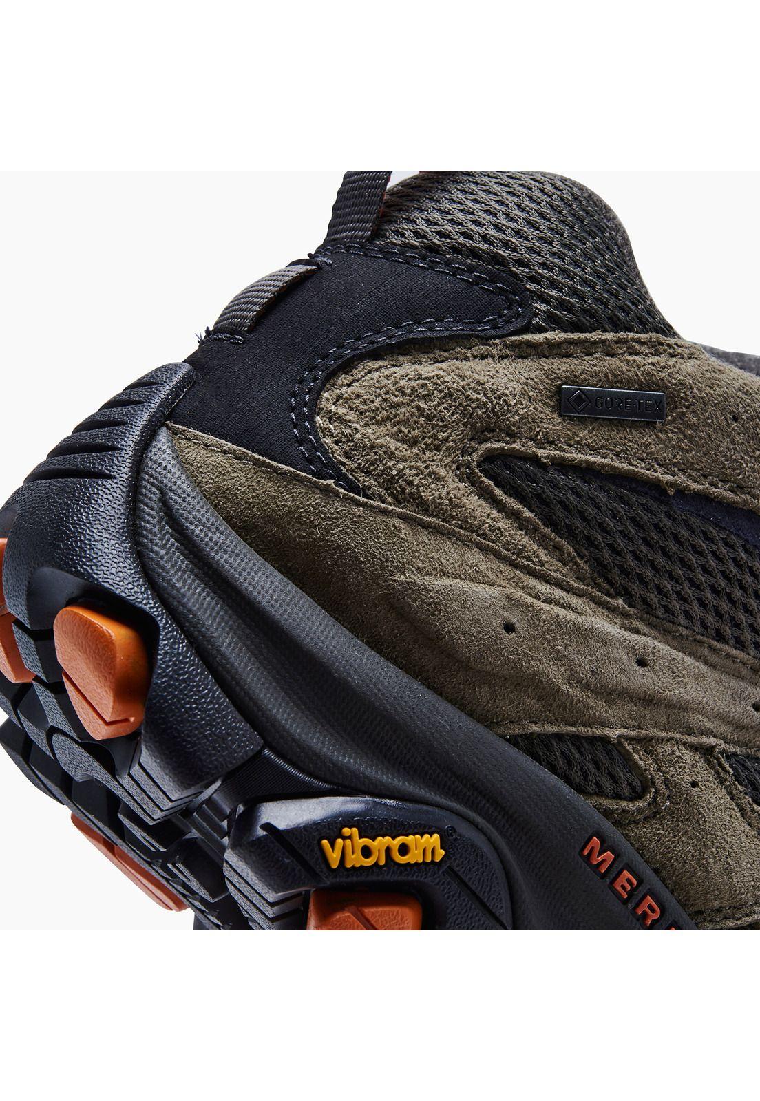 Botín impermeable Hombre Moab 3 Mid GTX Oliva-6