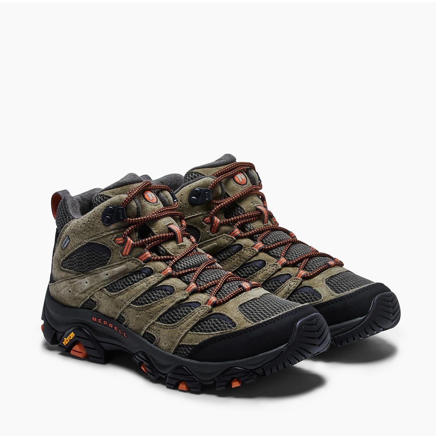Botín impermeable Hombre Moab 3 Mid GTX Oliva-1