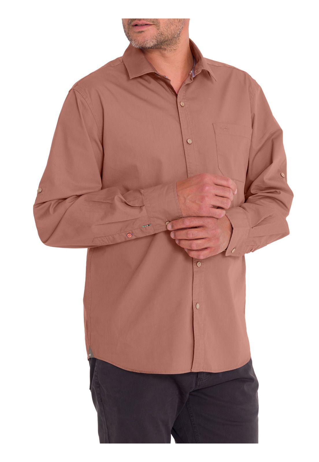 Camisa Algodón Orgánico Hombre Galiton Rosado-4