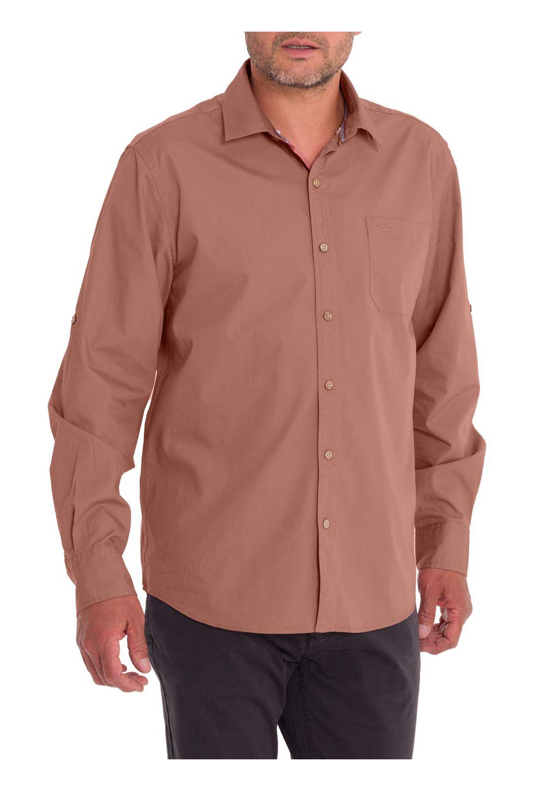 Camisa Algodón Orgánico Hombre Galiton Rosado-5