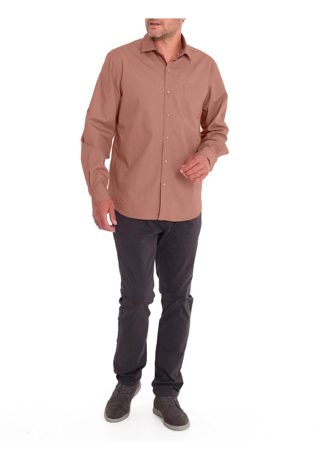Camisa Algodón Orgánico Hombre Galiton Rosado-8