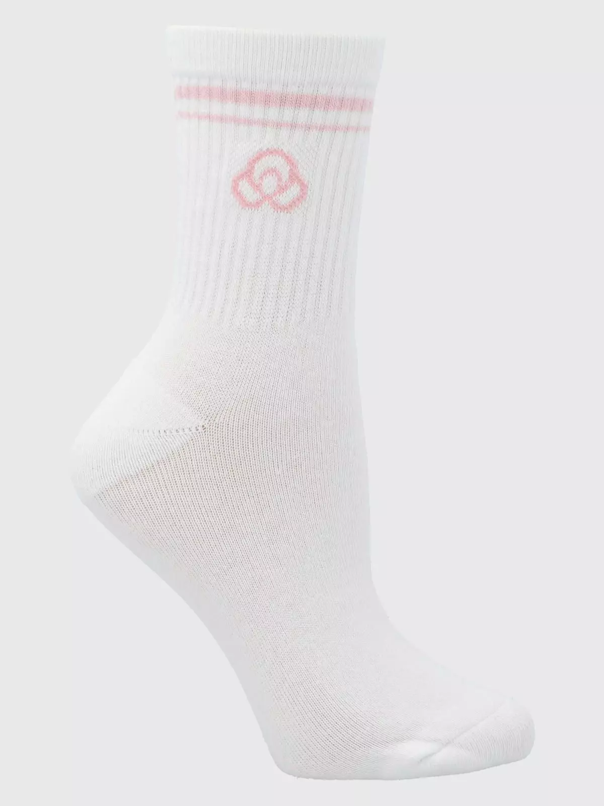 Calcetin 2 Pack Quarter White Pink-1