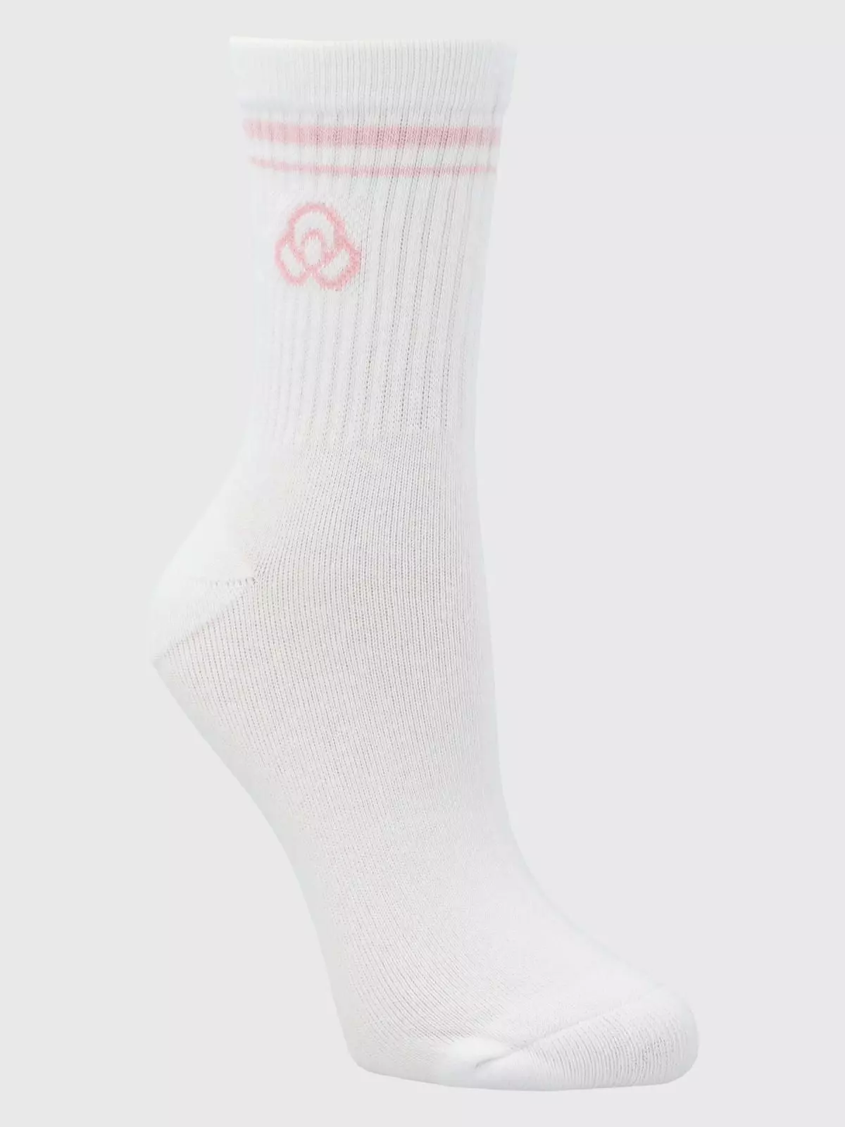 Calcetin 2 Pack Quarter White Pink-2