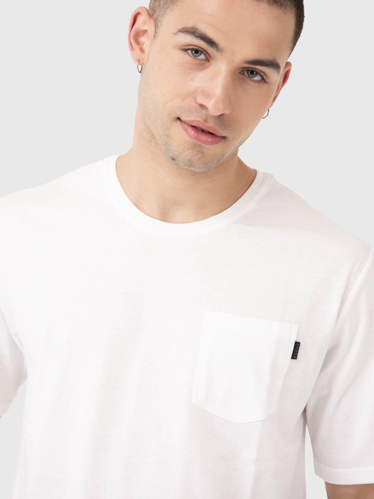 Polera Hombre Pocket T-Shirt Blanca-4