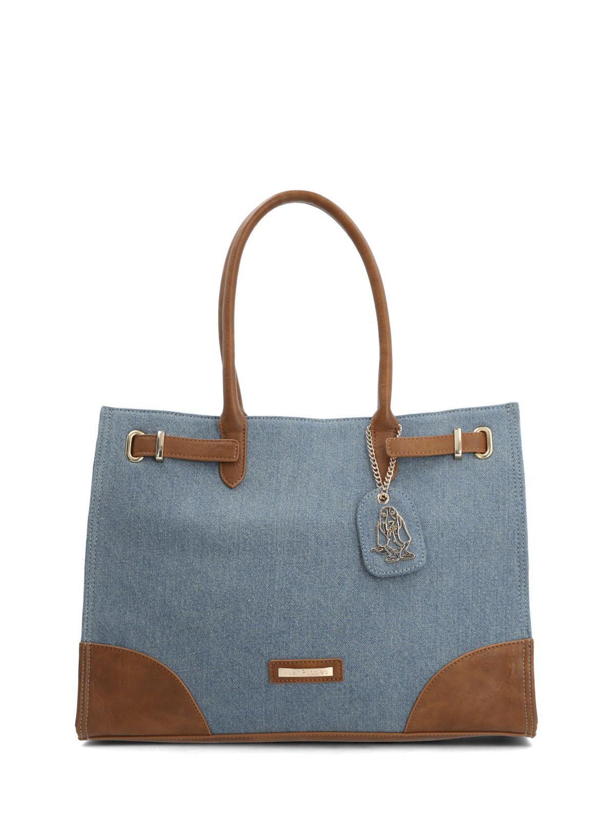 Cartera Textil Mujer Denham Tote Azul-0