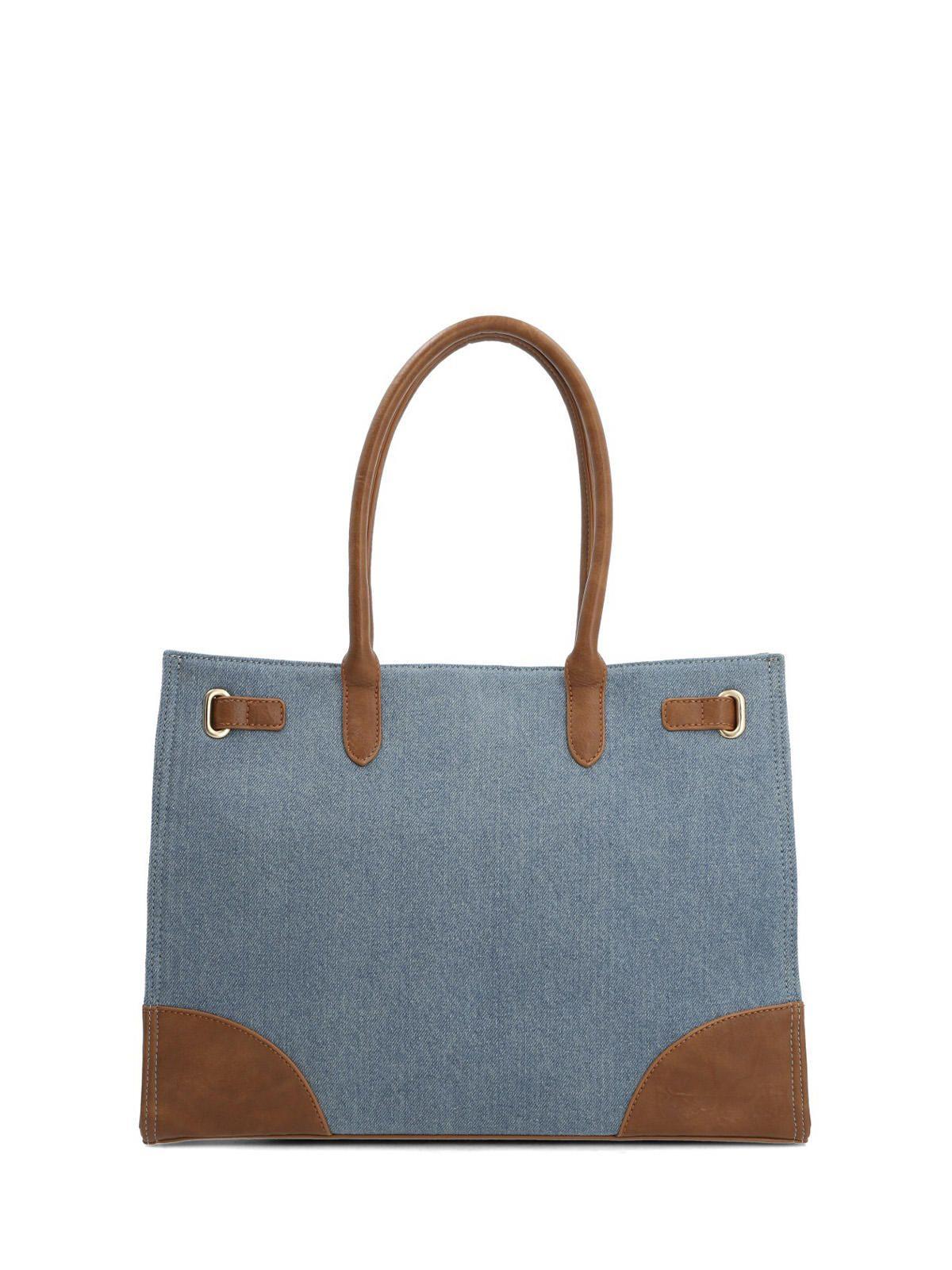Cartera Textil Mujer Denham Tote Azul-2