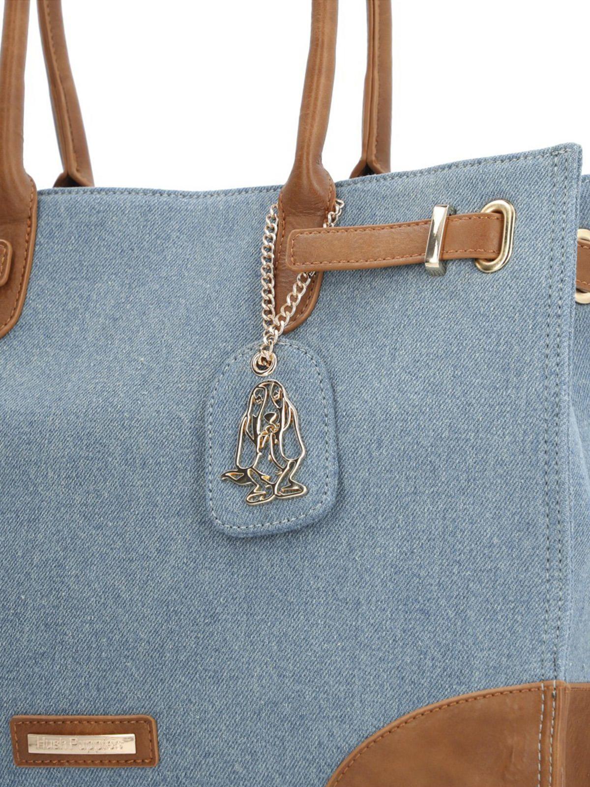 Cartera Textil Mujer Denham Tote Azul-3