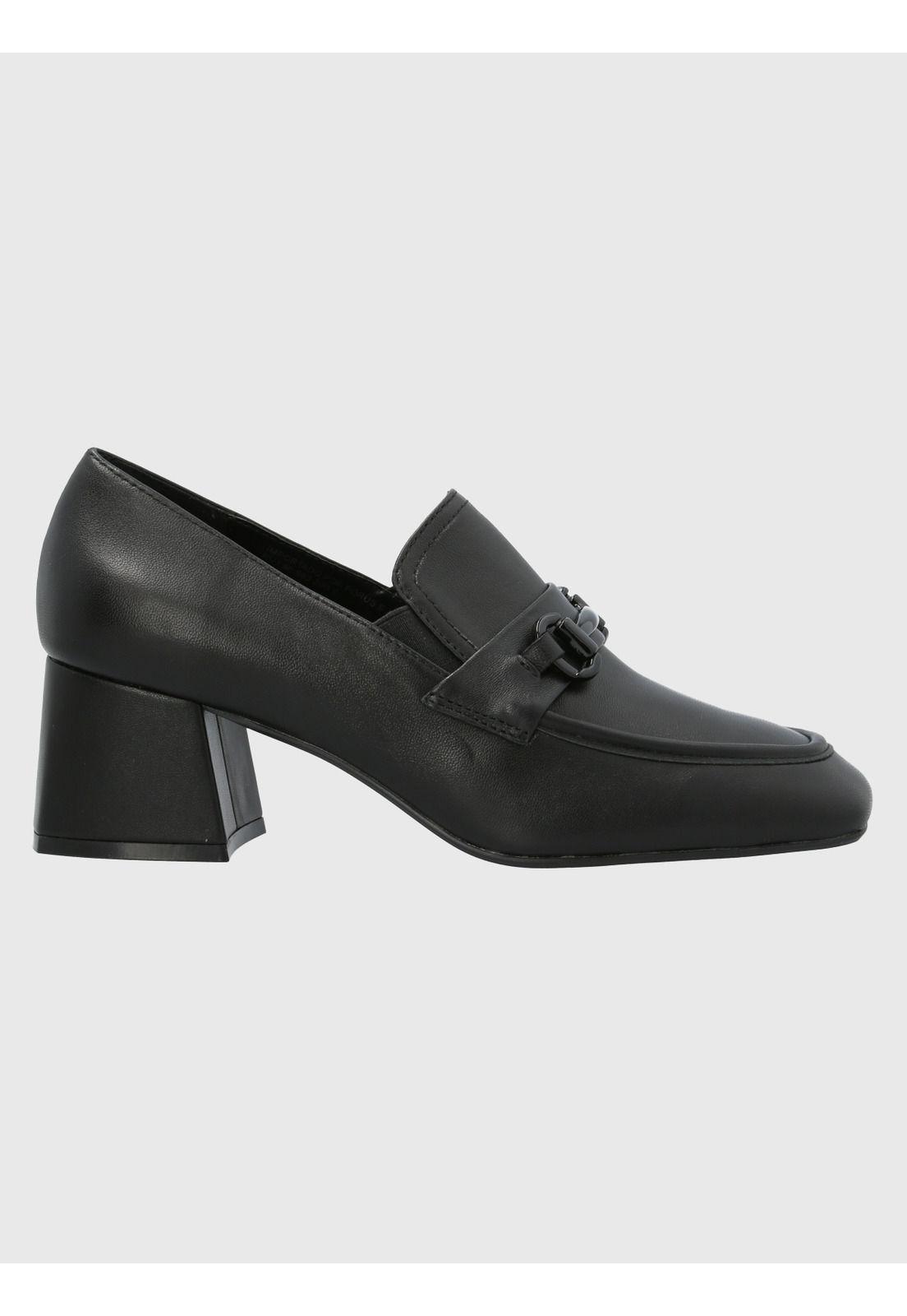 Zapato Cuero Mujer Zara Negro-1
