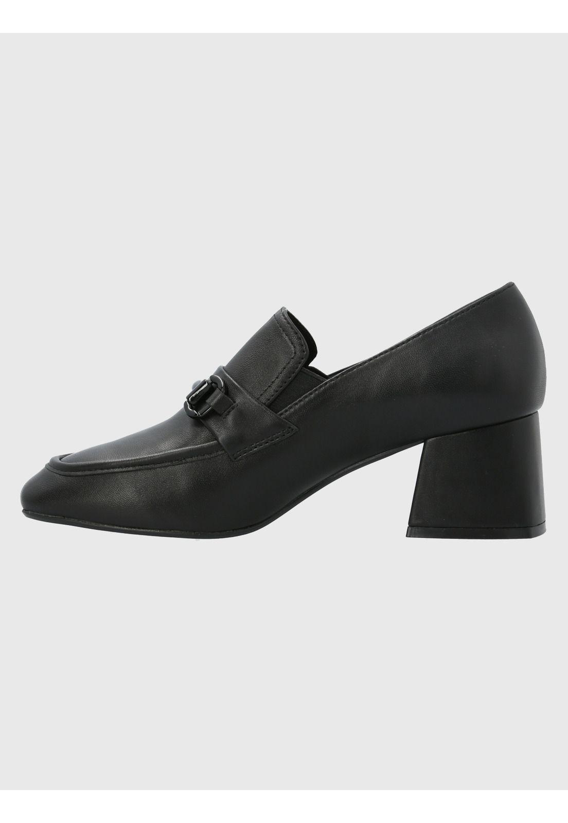 Zapato Cuero Mujer Zara Negro-4