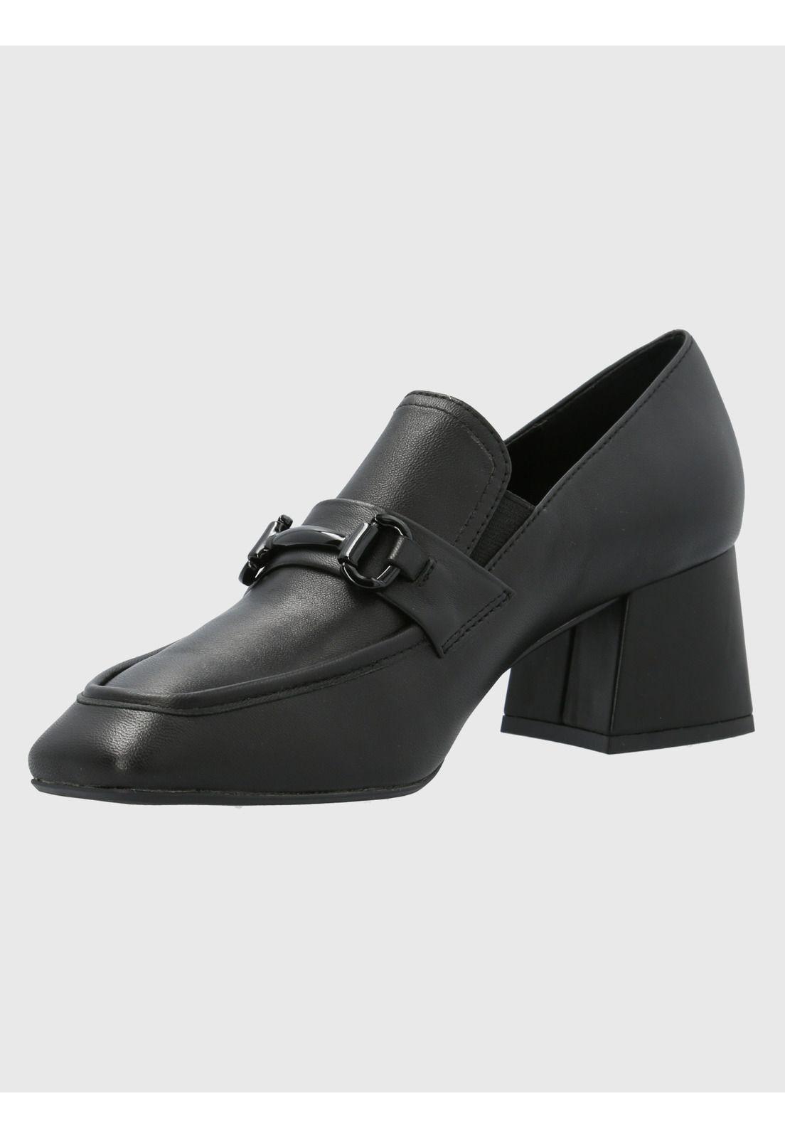 Zapato Cuero Mujer Zara Negro-5