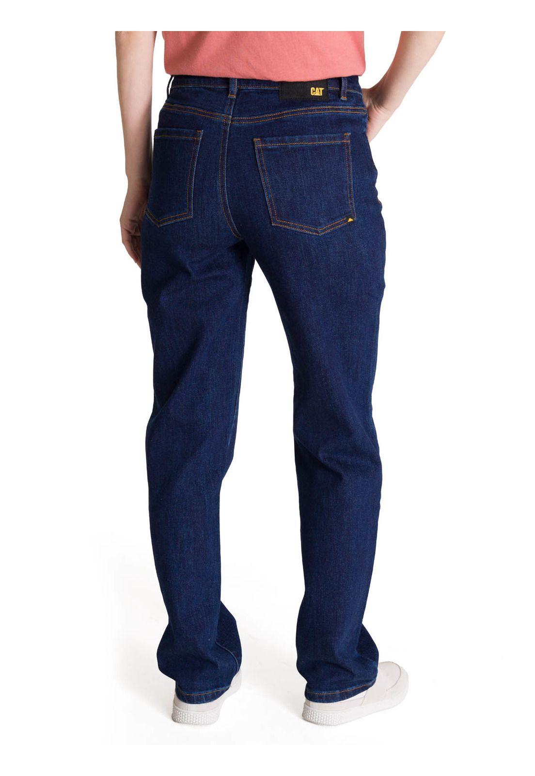 Jeans Tiro Alto Mujer Stretch Azul-3
