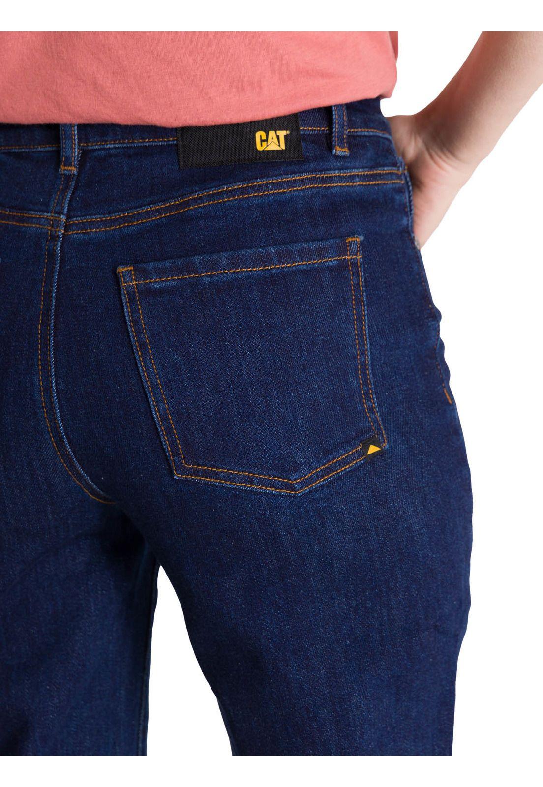 Jeans Tiro Alto Mujer Stretch Azul-5