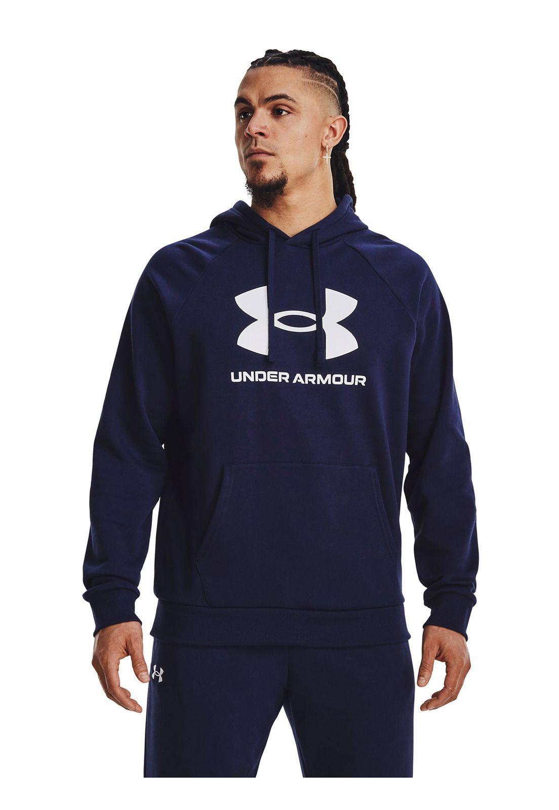 Polerón UA Rival para Hombre Azul Marino-3