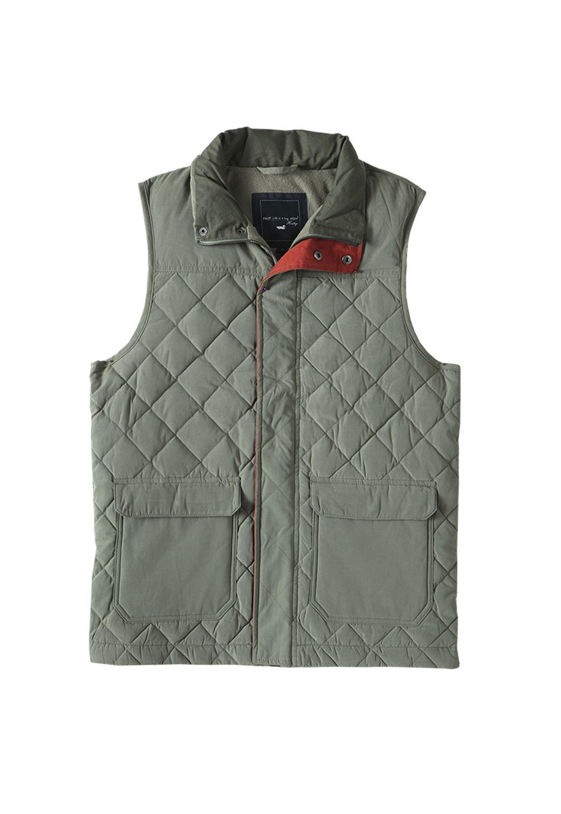 Parka Poliéster Vest Verde Hombre Rockford-0