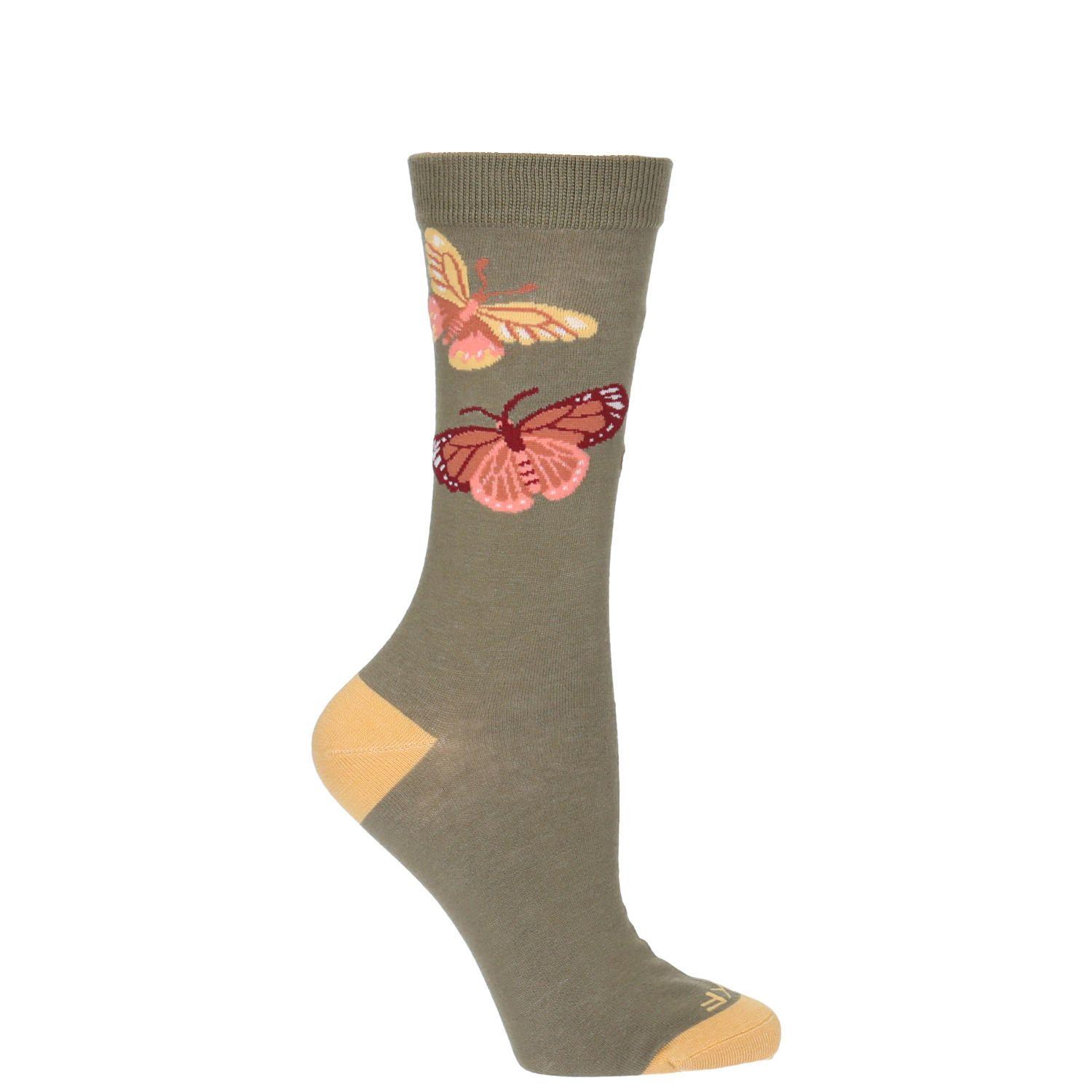 Calcetín Mujer Butterfly Amarillo-0