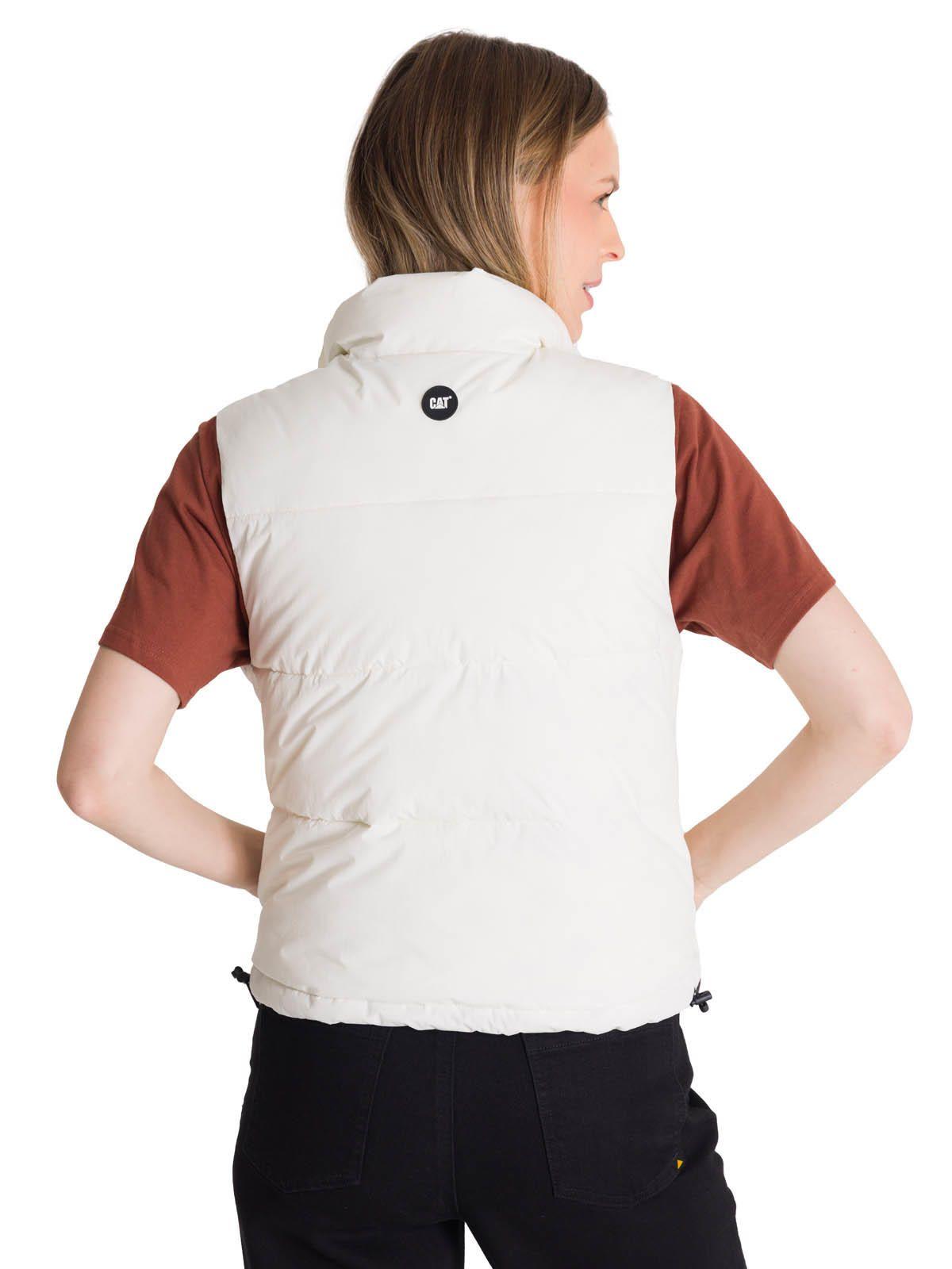 Chaqueta Vest Mujer Cropped Puffer Vest Blanco-3