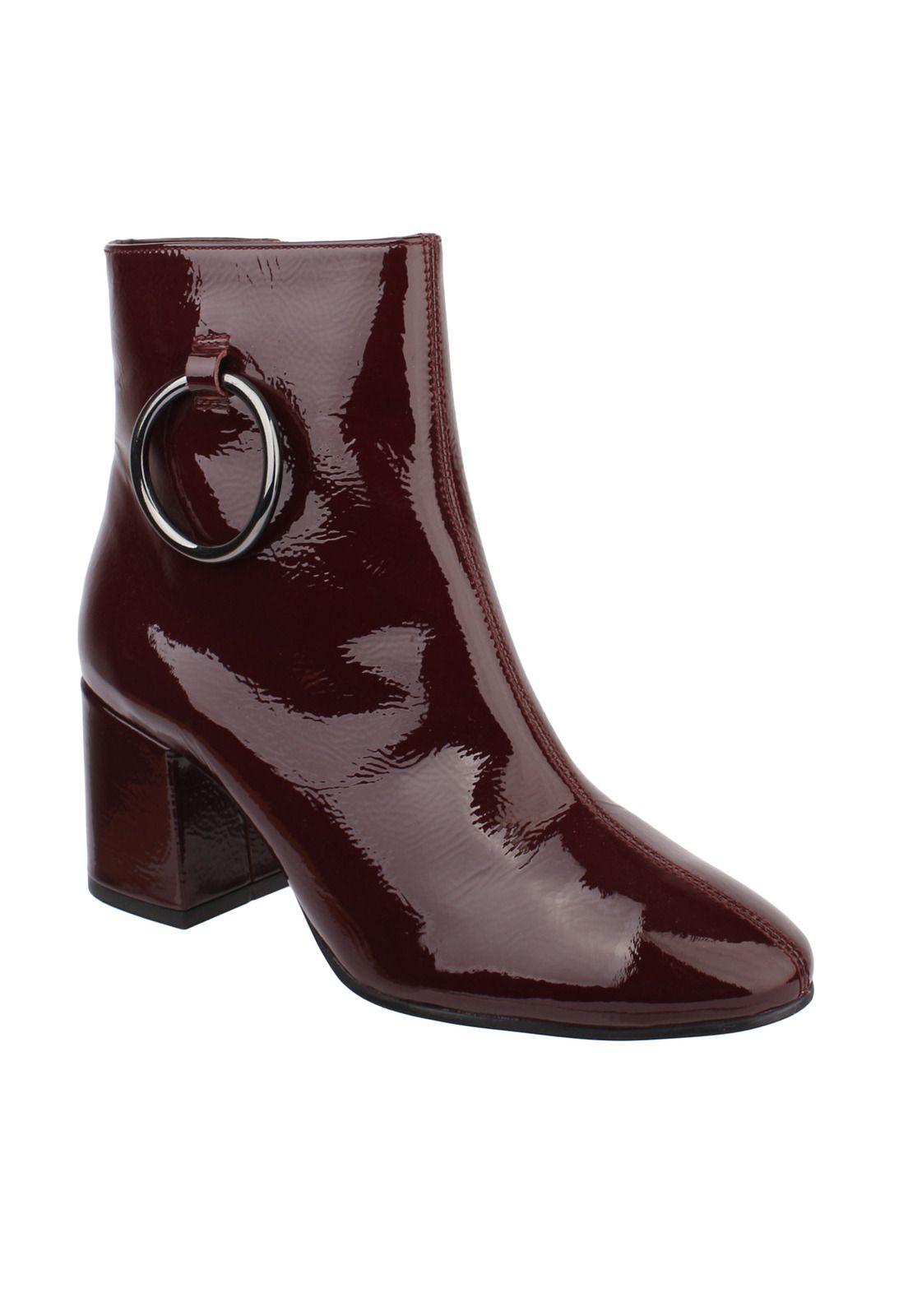 Botin Cuero Mujer Alaia Burdeo-0