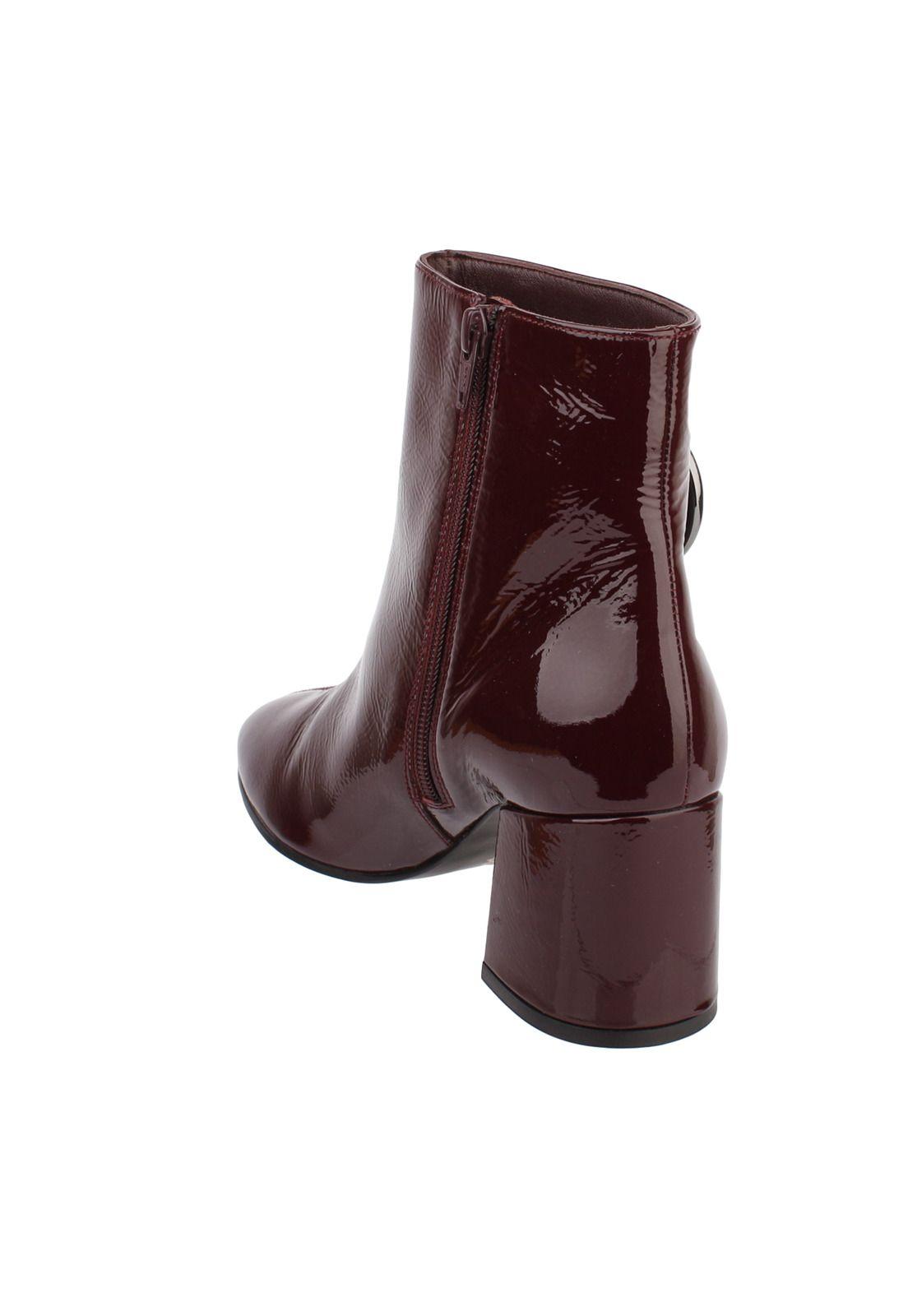 Botin Cuero Mujer Alaia Burdeo-4