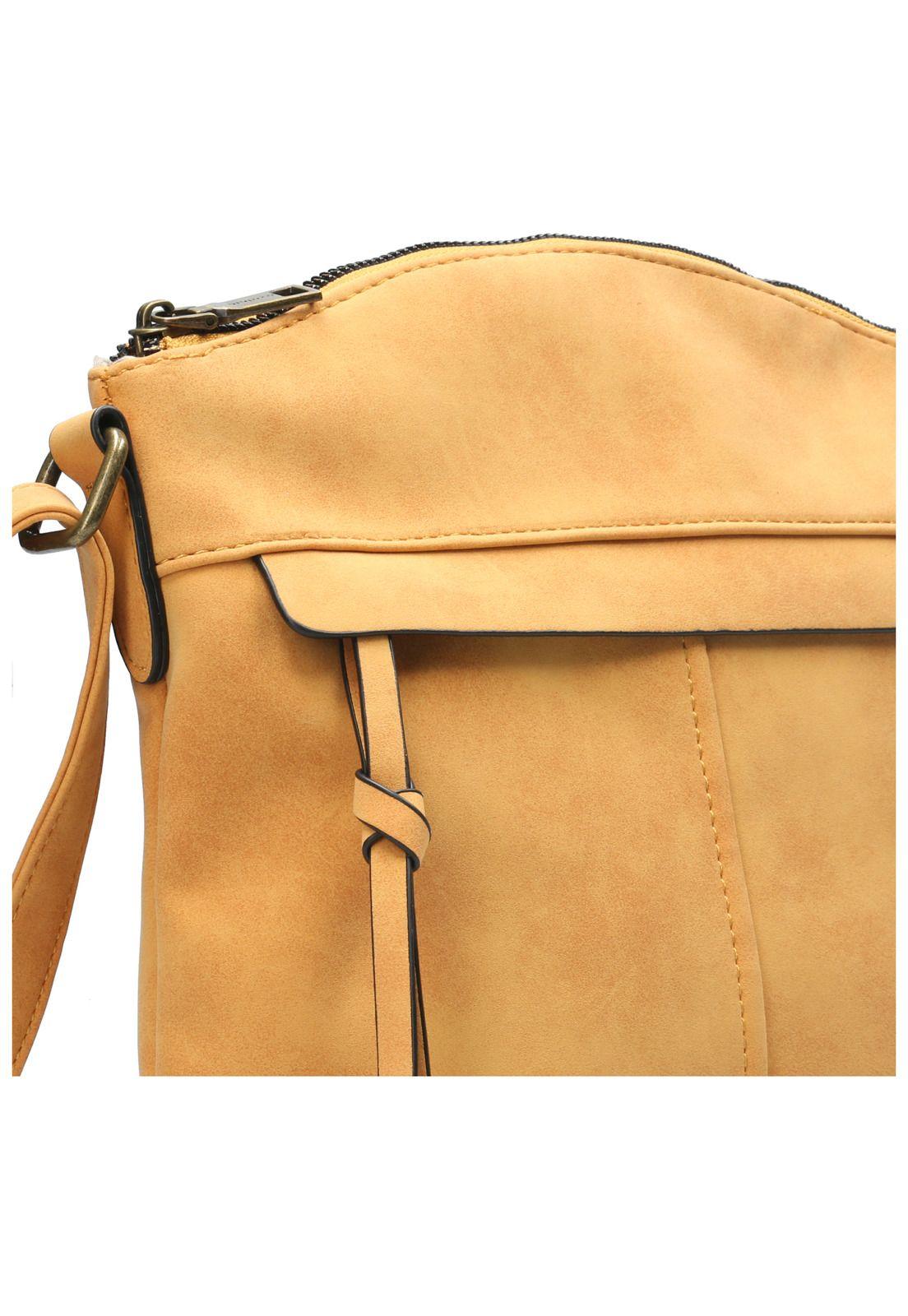 Cartera Mujer Bold Cross Mostaza-3