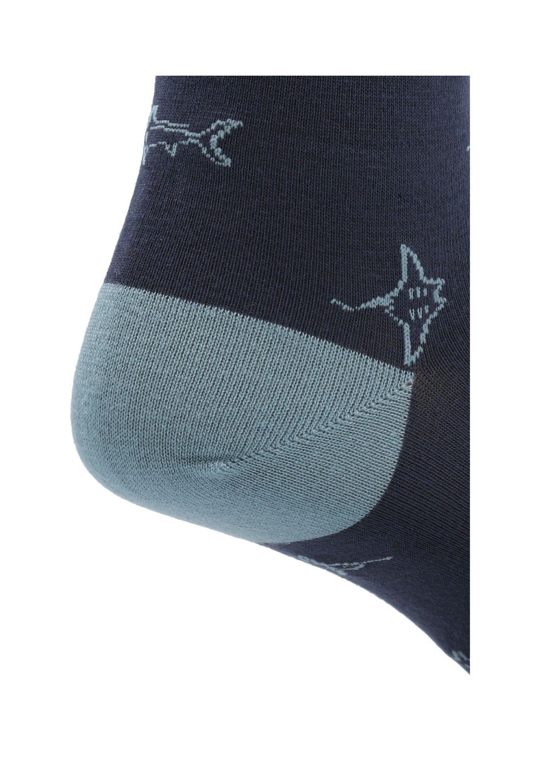Calcetín Bambú Hombre Lg Shark Gris-1