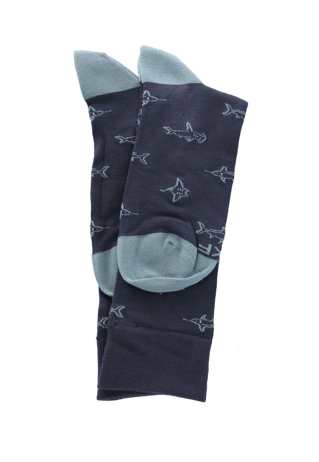 Calcetín Bambú Hombre Lg Shark Gris-2