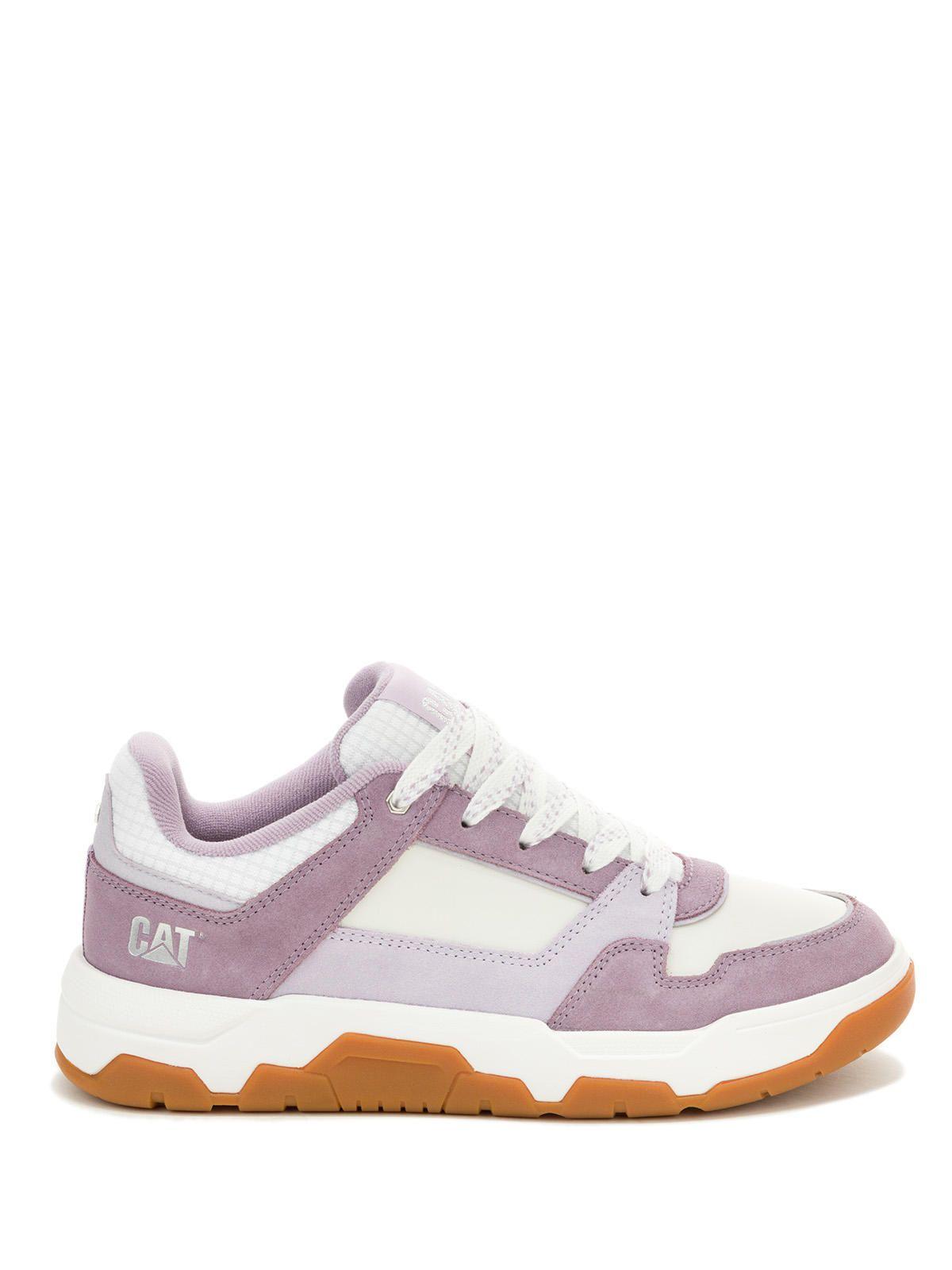 Zapatilla Cuero Mujer Script Lila-1