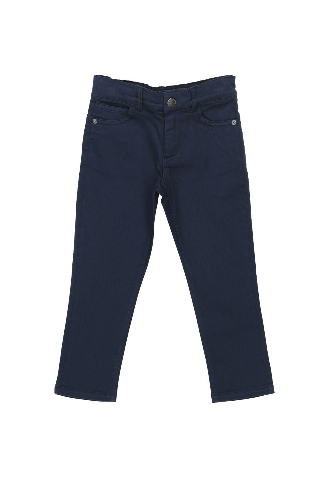 Pantalón Niño Basic Azul-0