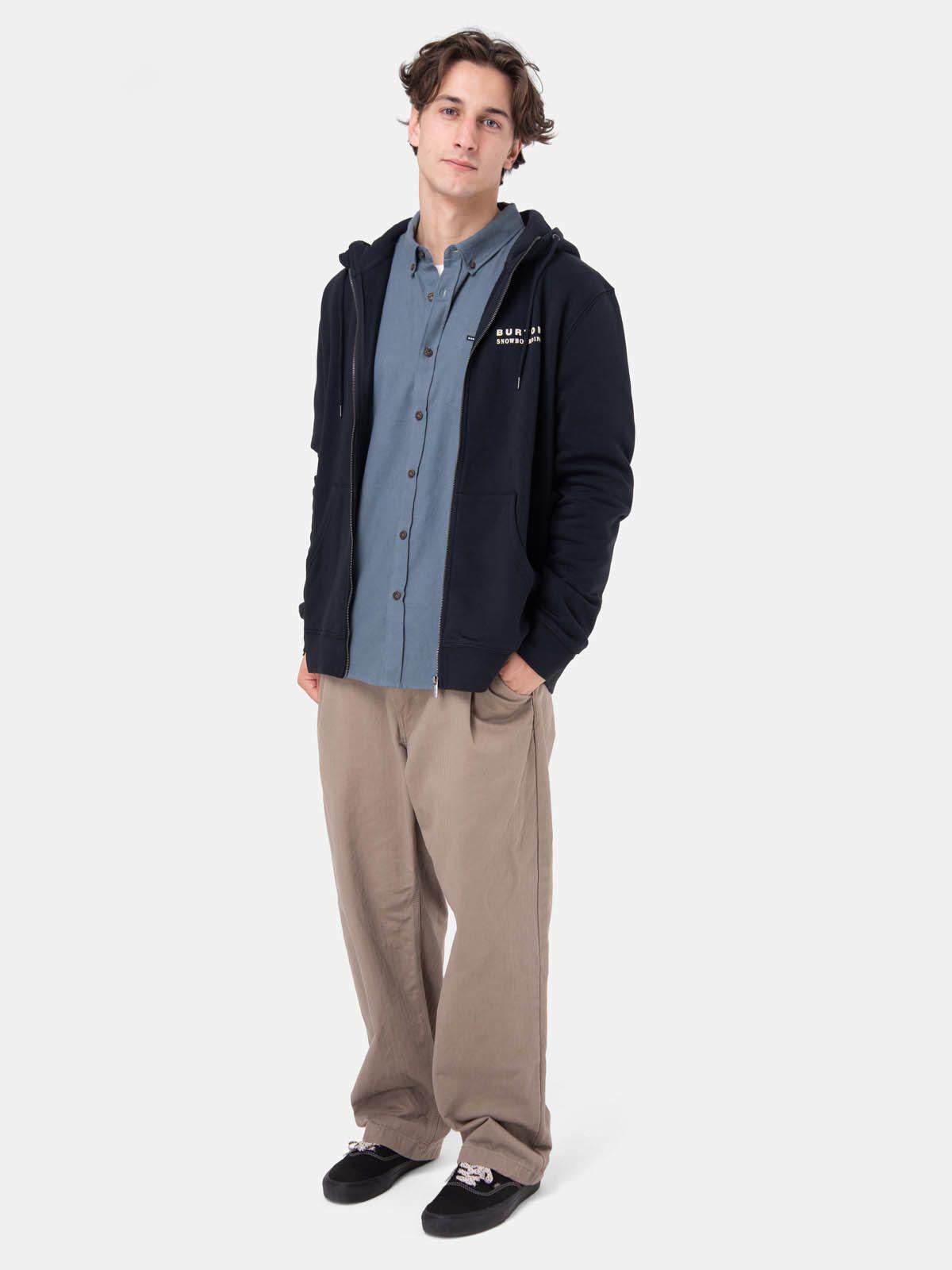 Poleron Hombre Landmark Full Zip Gris Oscuro -4