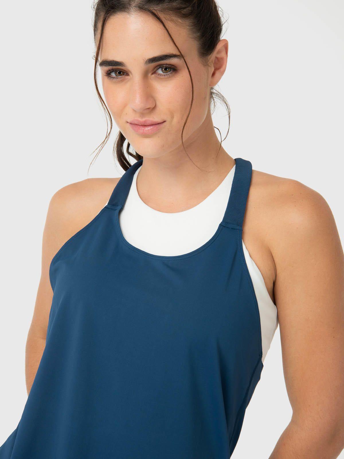 Polera Mujer Training Tank Aloe Azul -3
