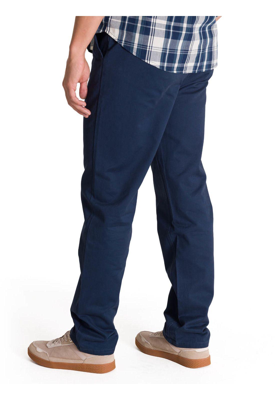 Pantalón Hombre Straight Chino Azul-1