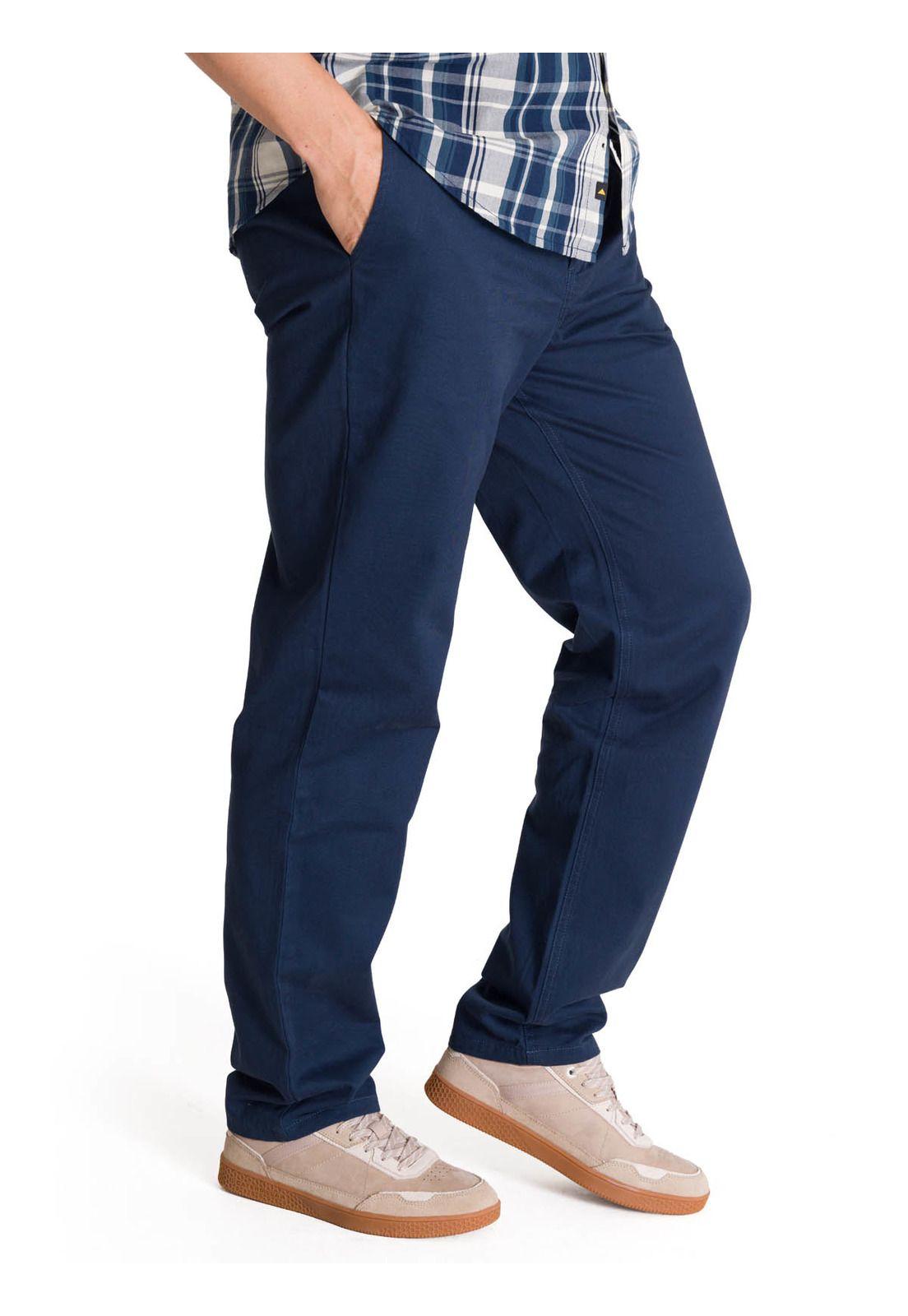 Pantalón Hombre Straight Chino Azul-3