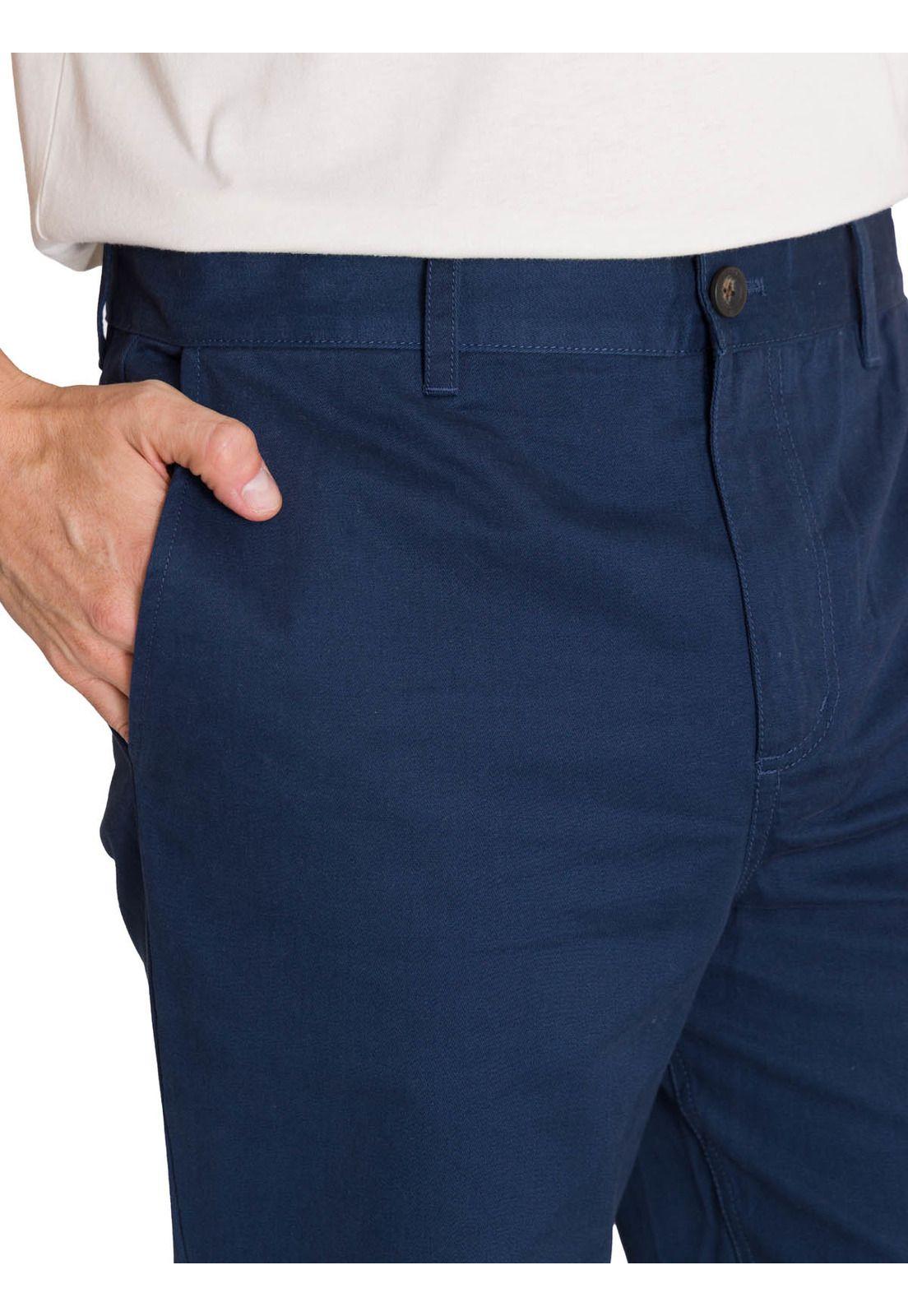 Pantalón Hombre Straight Chino Azul-5