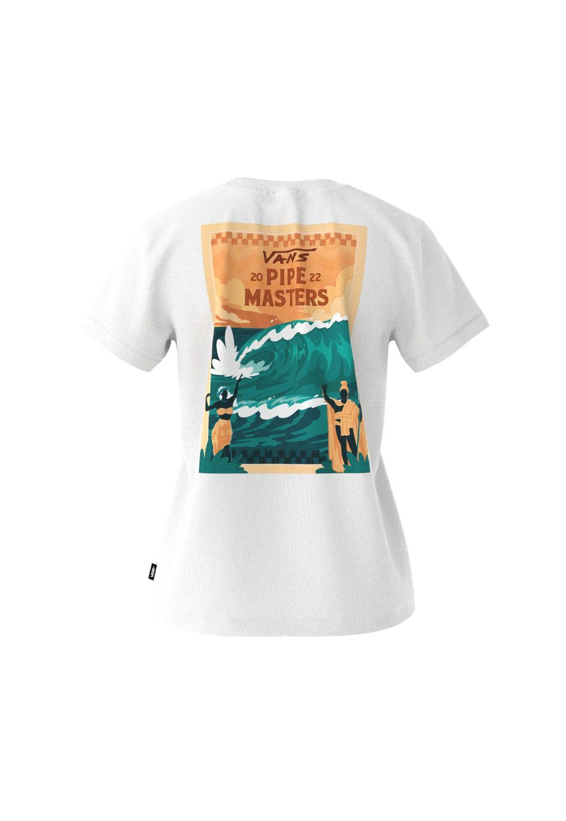 Polera Manga Corta 2022 Pipe Masters Blanco Mujer-0