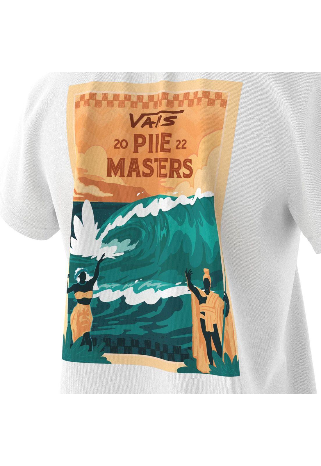 Polera Manga Corta 2022 Pipe Masters Blanco Mujer-3
