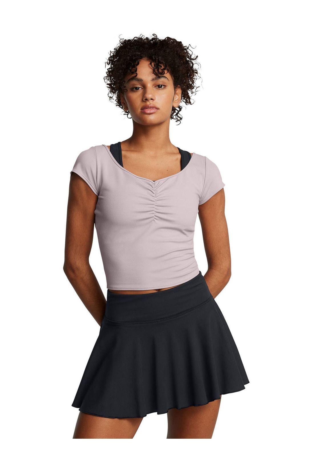 Polera manga corta Motion para mujer Gris-3